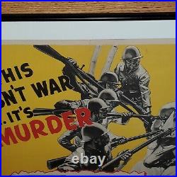 Original WWII 1943 US ARMY Japanese PROPAGANDA POSTER This Isn't WAR It's MURDER