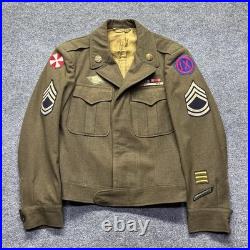 Original WWII 1944 US Army Ike Jacket 36r Combat Patched 9th Air Force Uniform