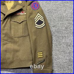 Original WWII 1944 US Army Ike Jacket 36r Combat Patched 9th Air Force Uniform