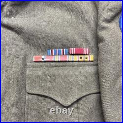 Original WWII 1944 US Army Ike Jacket 36r Combat Patched 9th Air Force Uniform