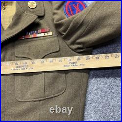 Original WWII 1944 US Army Ike Jacket 36r Combat Patched 9th Air Force Uniform