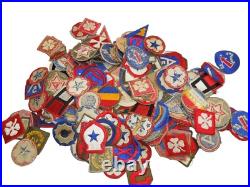 Original WWII 1950s US Army Cut Edge Patches SSI Insignia Dealer Lot of 236