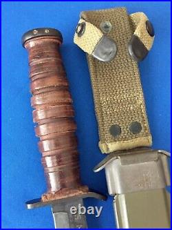 Original WWII 2 Camillus U. S. M3 Fighting Knife M8 BMCO scabbard Army Military