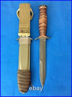 Original WWII 2 Camillus U. S. M3 Fighting Knife M8 BMCO scabbard Army Military