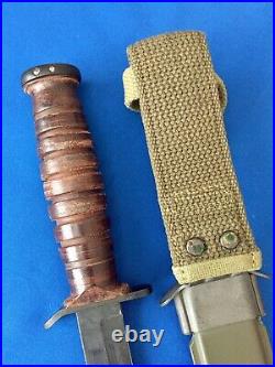 Original WWII 2 Camillus U. S. M3 Fighting Knife M8 BMCO scabbard Army Military