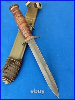 Original WWII 2 Camillus U. S. M3 Fighting Knife M8 BMCO scabbard Army Military