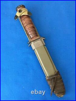 Original WWII 2 Camillus U. S. M3 Fighting Knife M8 BMCO scabbard Army Military