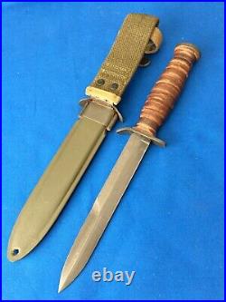 Original WWII 2 Imperial US M3 Trench Fighting Knife M8 scabbard Army Military