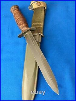 Original WWII 2 Imperial US M3 Trench Fighting Knife M8 scabbard Army Military