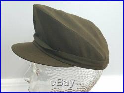 Original WWII ANC Army Nurse OD Service Hat (Size 22 1/2) Women's Uniform Cap