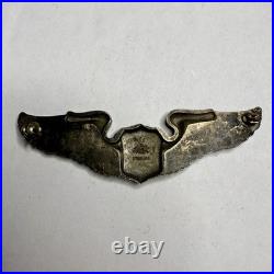 Original WWII Army Air Corps Sterling Service Pilot Wings Amcraft