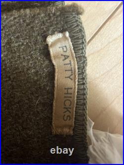 Original WWII Army Olive Green Wool Military Field Blanket WW2 withTagVet Owned