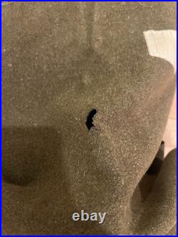 Original WWII Army Olive Green Wool Military Field Blanket WW2 withTagVet Owned