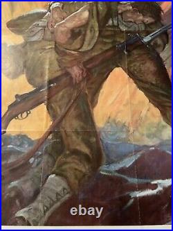 Original WWII Army Poster Our Fighter Deserve Our Best 28.5x40