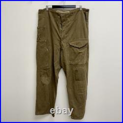Original WWII British Army Denim Pants Nice Patina Patchwork 40x32