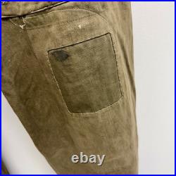 Original WWII British Army Denim Pants Nice Patina Patchwork 40x32