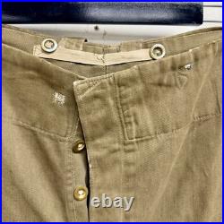 Original WWII British Army Denim Pants Nice Patina Patchwork 40x32