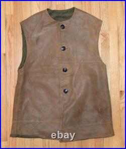 Original WWII British Army Leather Jerkin, Size 3 (Large)