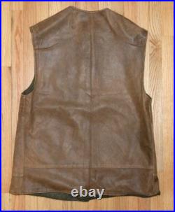 Original WWII British Army Leather Jerkin, Size 3 (Large)