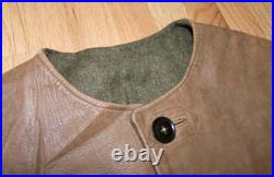Original WWII British Army Leather Jerkin, Size 3 (Large)