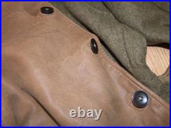 Original WWII British Army Leather Jerkin, Size 3 (Large)