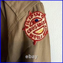 Original WWII Era 1940s Filipino Crusaders World Army Shirt Patched Moncado