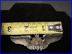 Original WWII Era US Army USAAF 3 Sterling Bombardier Wings Heavy 26.7 Grams