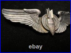 Original WWII Era US Army USAAF 3 Sterling Bombardier Wings Heavy 26.7 Grams