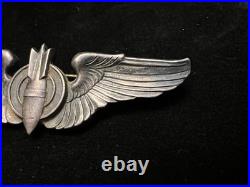 Original WWII Era US Army USAAF 3 Sterling Bombardier Wings Heavy 26.7 Grams