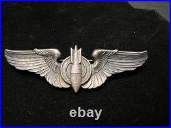 Original WWII Era US Army USAAF 3 Sterling Bombardier Wings Heavy 26.7 Grams