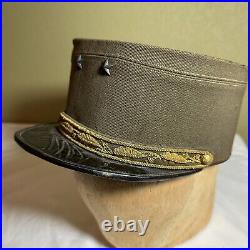 Original WWII French Army Brigadier General Kepi Hat De Gaulle