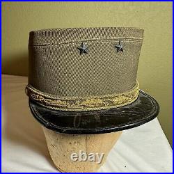 Original WWII French Army Brigadier General Kepi Hat De Gaulle