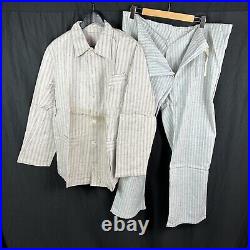 Original WWII French Army Flannel Pyjamas Set Shirt & Trousers