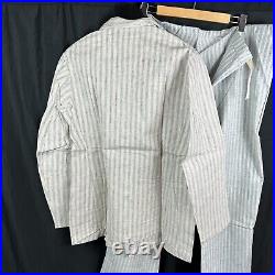 Original WWII French Army Flannel Pyjamas Set Shirt & Trousers