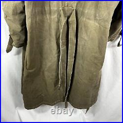 Original WWII French Army Motorized Coat Jacket Canvas