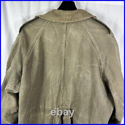 Original WWII French Army Motorized Coat Jacket Canvas