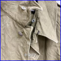 Original WWII French Army Transport Canvas M38 Trenchcoat Deadstock Mint