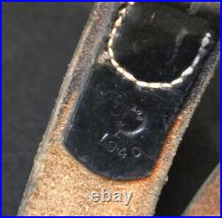 Original WWII German Army Wehrmacht Combat Belt Marked 1940 Maker Marked