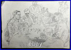 Original WWII German Army Wehrmacht Soldier Artwork Sketches 1944 RARE