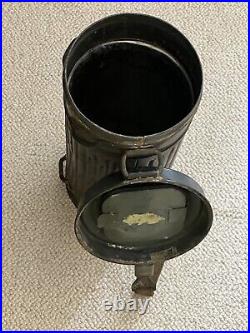 Original WWII German Army gas mask container canister, a very nice example