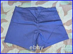 Original WWII German Blue Sports Shorts 35 waist NOS Wehrmacht Army 1940s Vtg