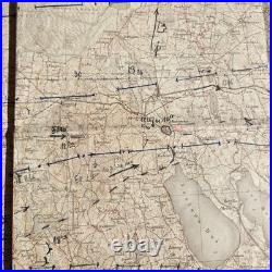 Original WWII German Tactical Map Army Group North Barbarossa Lithuania Invasion