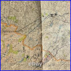 Original WWII German Tactical Map Army Group North Barbarossa Lithuania Invasion