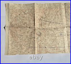 Original WWII German Tactical Map Army Group North Barbarossa Lithuania Invasion