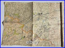 Original WWII German Tactical Map Army Group North Barbarossa Lithuania Invasion