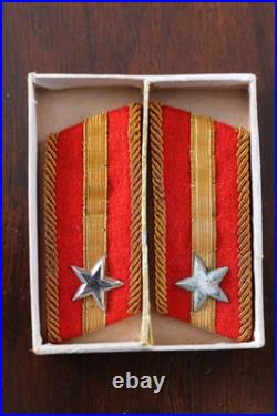 Original WWII Imperial Japanese Army 2nd Lieutenant Collar Insignia Badge YO