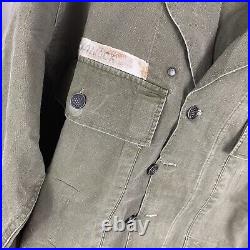 Original WWII Korean War Named US Army HBT Jacket Size 42
