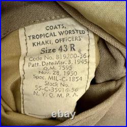 Original WWII Korean War US Army Officer Summer Uniform Decorated IV Corps