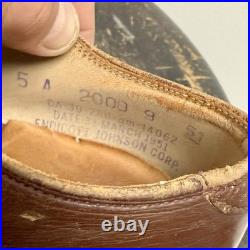 Original WWII Korean War US Army WAC Officer Service Derby Shoes Size 5 1951