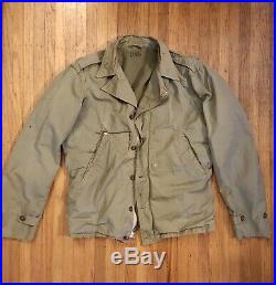 Original WWII M-41 US Army Jacket 1940s 40s D-Day Rare Vintage Size 34L